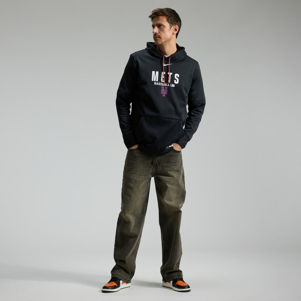 New York Mets Authentic Collection Therma-FIT Hoodie - Black | Nike