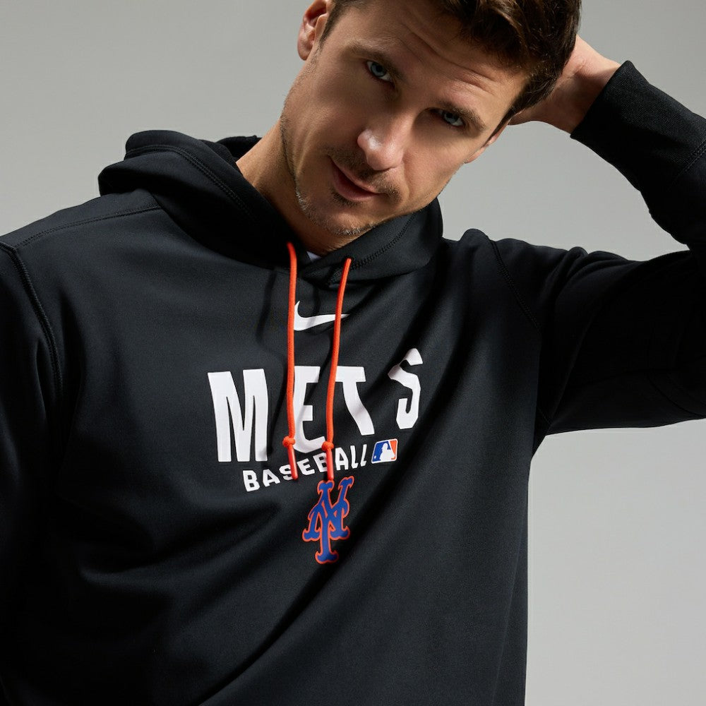 New York Mets Authentic Collection Therma-FIT Hoodie - Black | Nike
