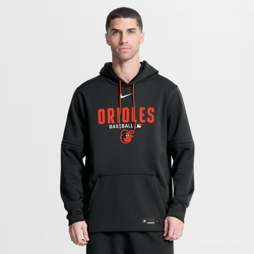 Baltimore Orioles Authentic Collection Therma-FIT Hoodie - Black | Nike