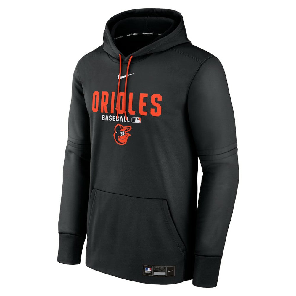 Baltimore Orioles Authentic Collection Therma-FIT Hoodie - Black | Nike