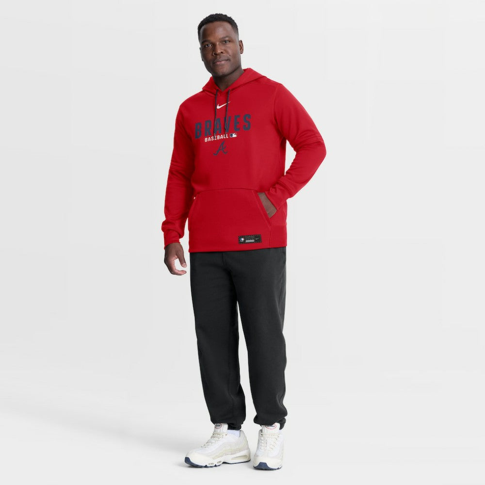 Atlanta Braves Authentic Collection Therma-FIT Hoodie - Red | Nike