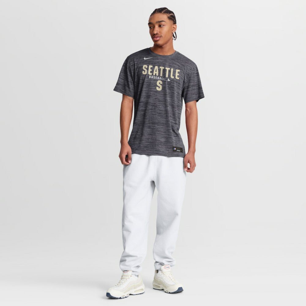 Seattle Mariners Authentic Collection Velocity Dri-FIT T-Shirt - Black | Nike