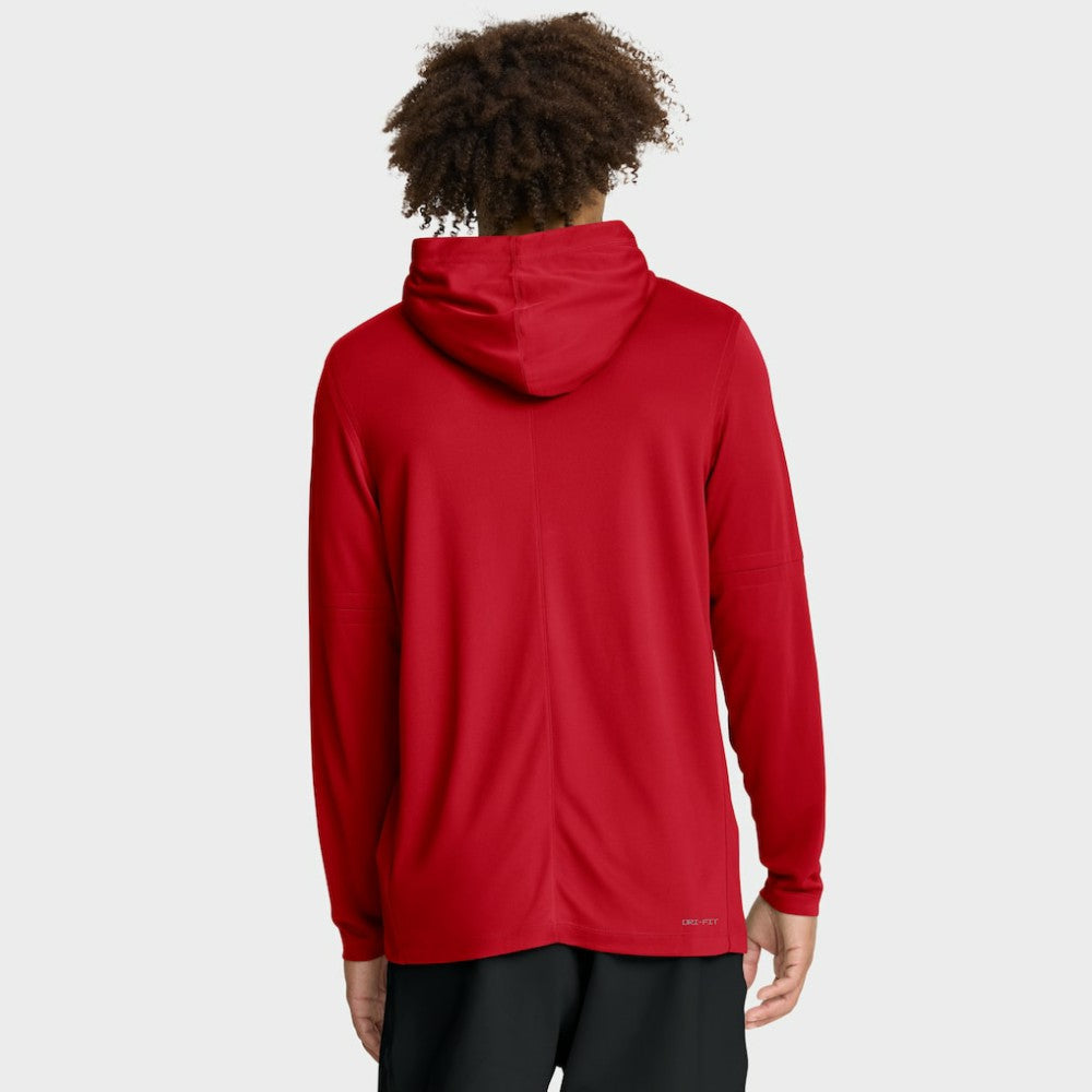 Los Angeles Angels Authentic Collection Dri-FIT Long Sleeve Hooded T-Shirt - Red | Nike