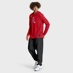 Los Angeles Angels Authentic Collection Dri-FIT Long Sleeve Hooded T-Shirt - Red | Nike