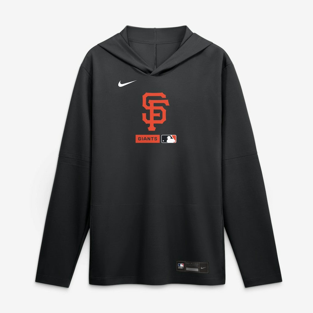 San Francisco Giants Authentic Collection Dri-FIT Long Sleeve Hooded T-Shirt - Black | Nike