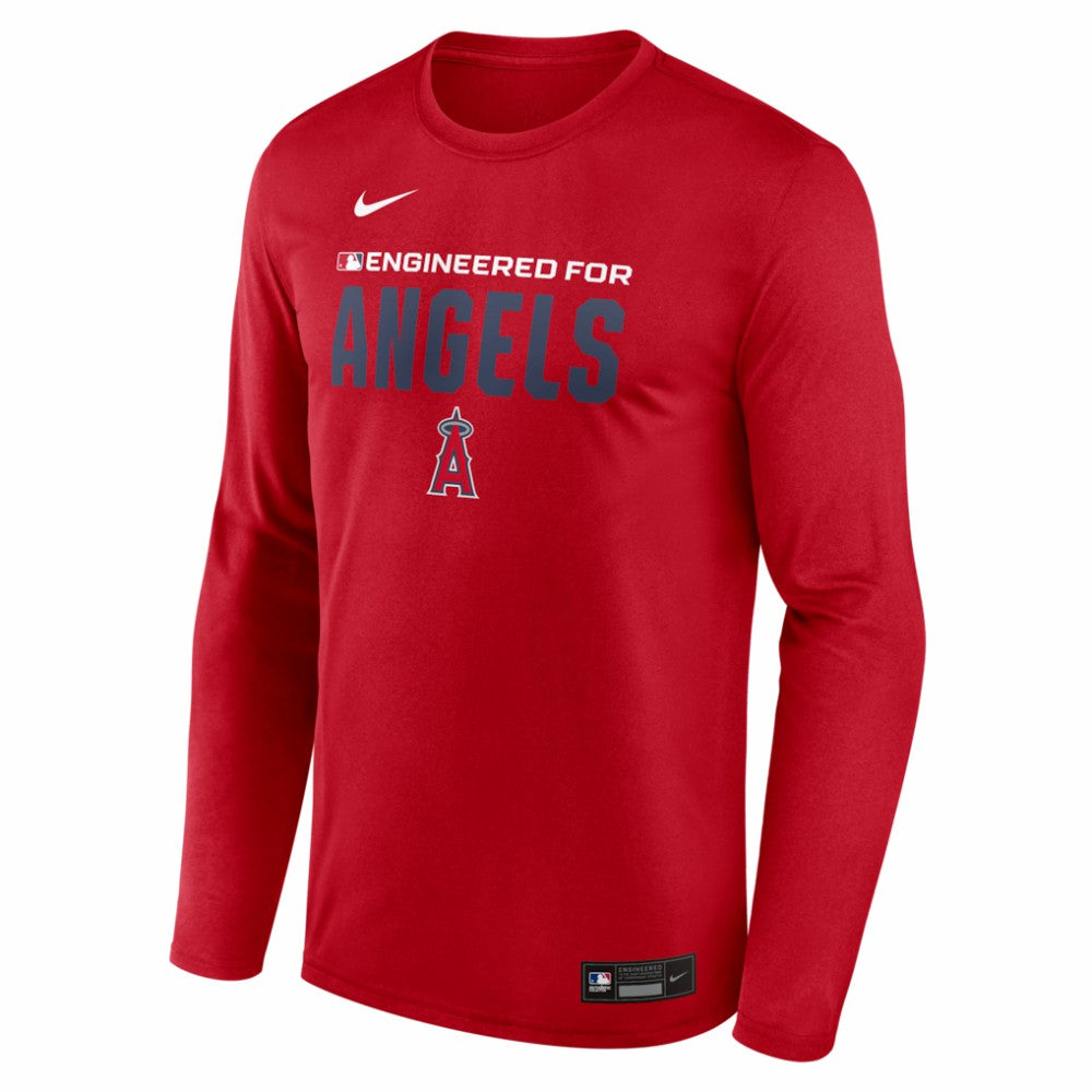 Los Angeles Angels Authentic Collection Legend Dri-FIT Long Sleeve T-Shirt - Red | Nike