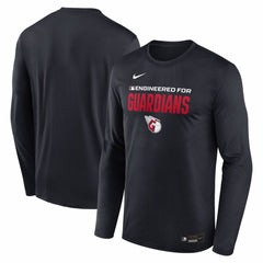 Cleveland Guardians Authentic Collection Legend Dri-FIT Long Sleeve T-Shirt - Black | Nike