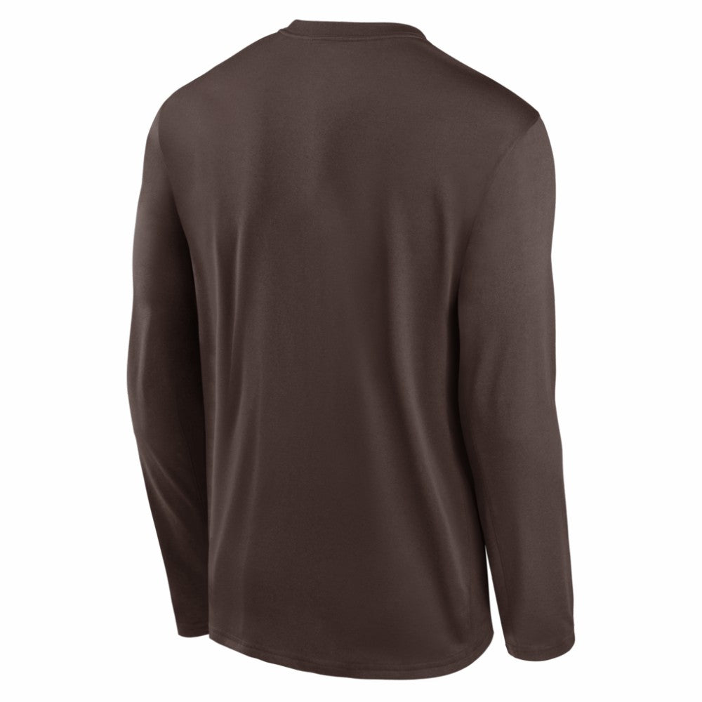 San Diego Padres Authentic Collection Legend Dri-FIT Long Sleeve T-Shirt - Brown | Nike