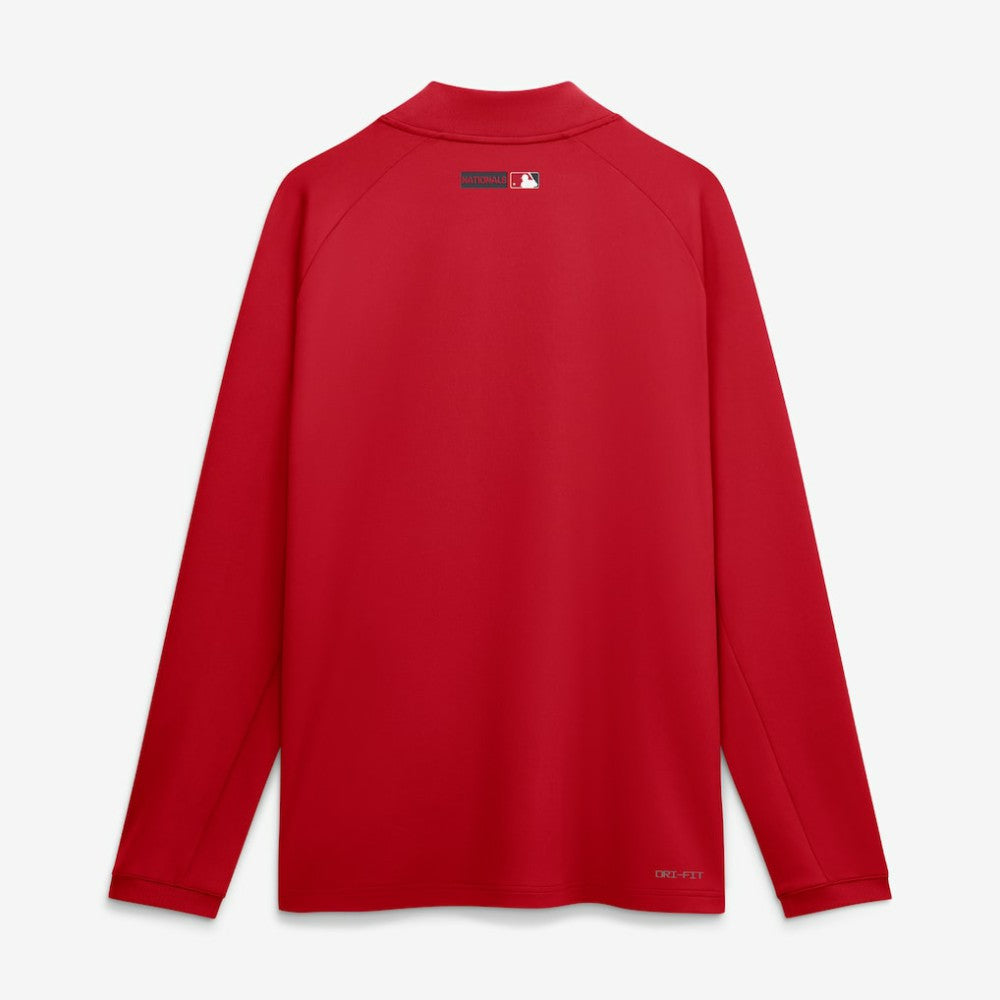 Washington Nationals Authentic Collection Dri-FIT Raglan Half-Zip Pullover - Red | Nike