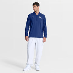 Kansas City Royals Authentic Collection Dri-FIT Raglan Half-Zip Pullover - Royal | Nike