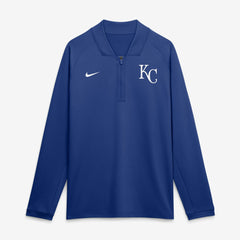 Kansas City Royals Authentic Collection Dri-FIT Raglan Half-Zip Pullover - Royal | Nike