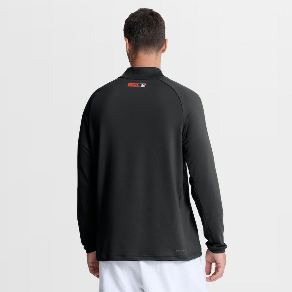 San Francisco Giants Authentic Collection Dri-FIT Raglan Half-Zip Pullover - Black | Nike