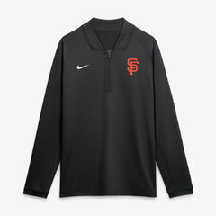 San Francisco Giants Authentic Collection Dri-FIT Raglan Half-Zip Pullover - Black | Nike