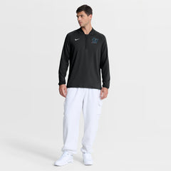 Miami Marlins Authentic Collection Dri-FIT Raglan Half-Zip Pullover - Black | Nike