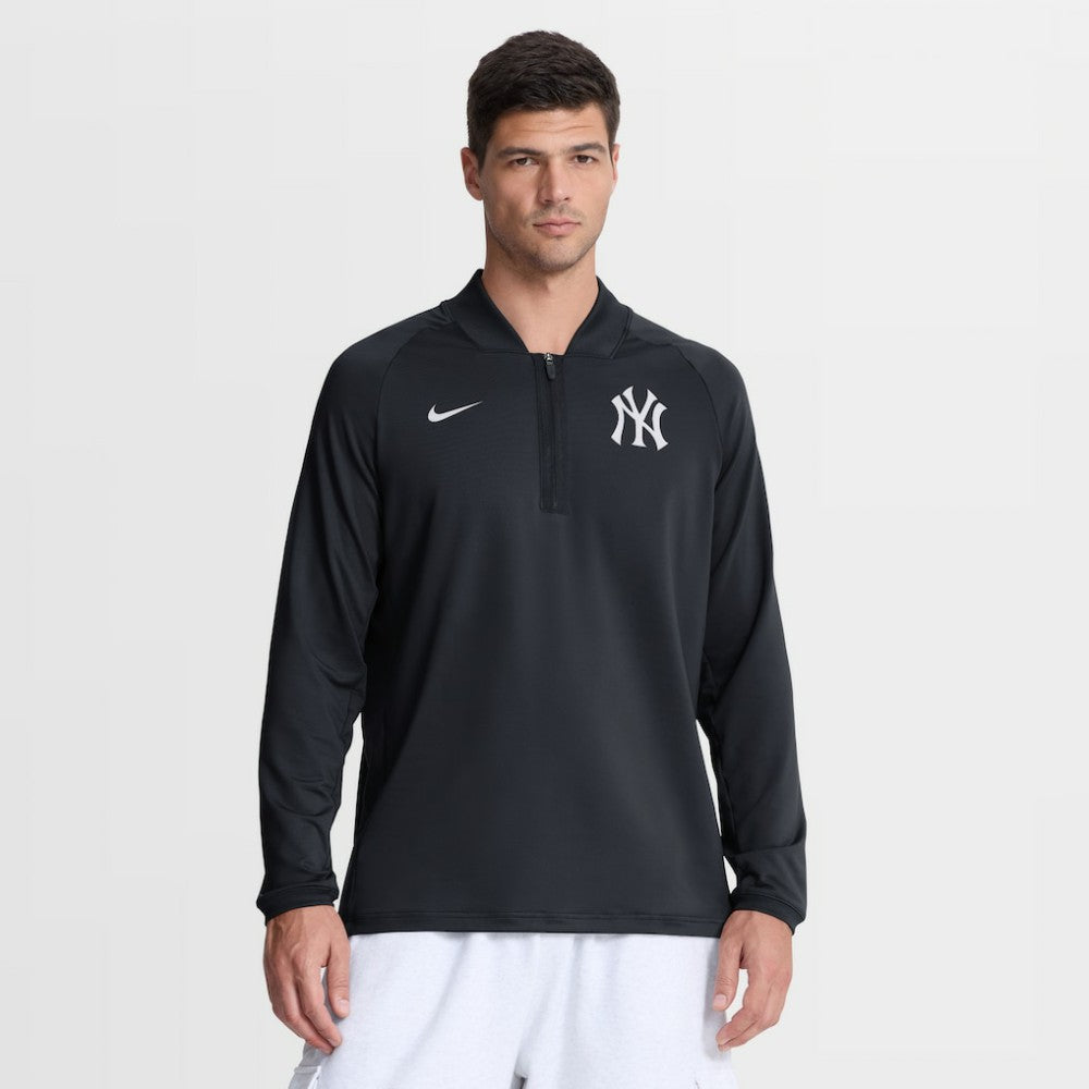 New York Yankees Authentic Collection Dri-FIT Raglan Half-Zip Pullover - Navy | Nike
