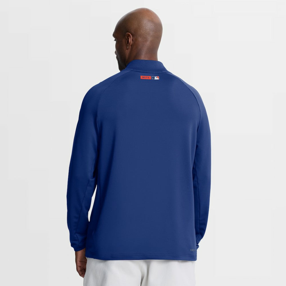 New York Mets Authentic Collection Dri-FIT Raglan Half-Zip Pullover - Royal | Nike