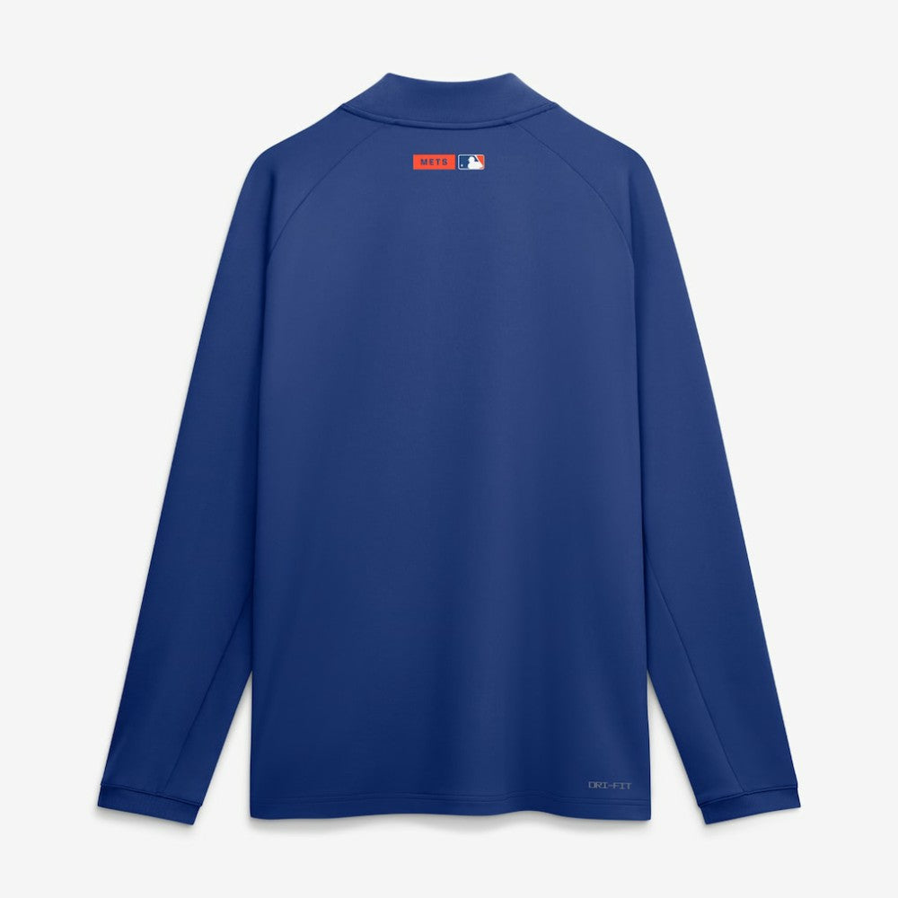 New York Mets Authentic Collection Dri-FIT Raglan Half-Zip Pullover - Royal | Nike