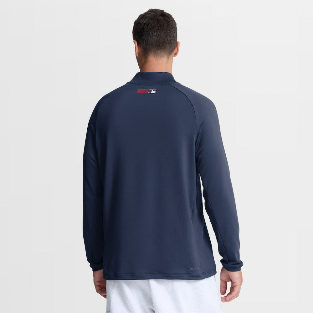 Boston Red Sox Authentic Collection Dri-FIT Raglan Half-Zip Pullover - Navy | Nike