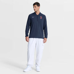Boston Red Sox Authentic Collection Dri-FIT Raglan Half-Zip Pullover - Navy | Nike