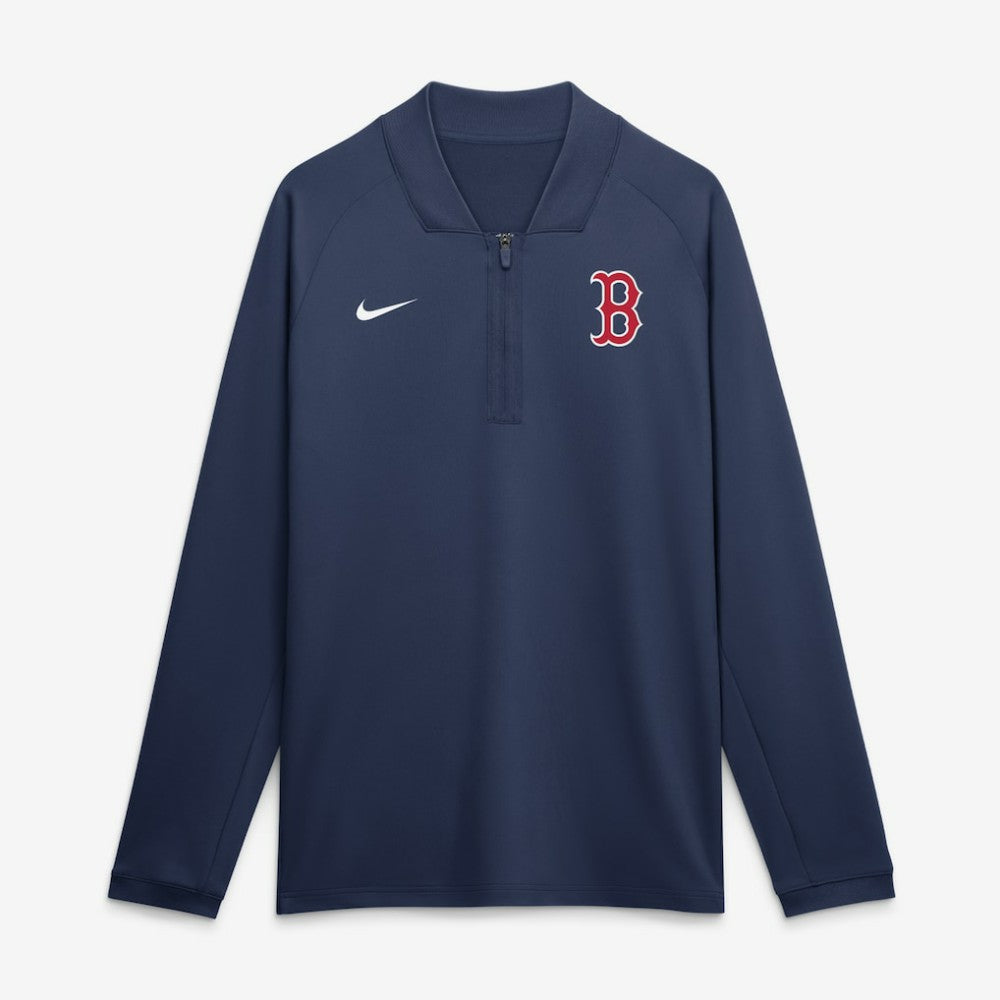 Boston Red Sox Authentic Collection Dri-FIT Raglan Half-Zip Pullover - Navy | Nike
