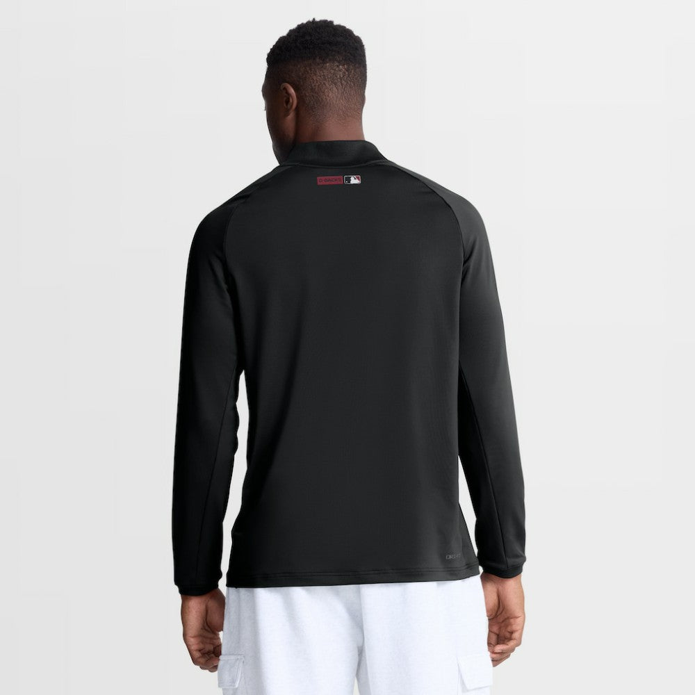 Arizona Diamondbacks Authentic Collection Dri-FIT Raglan Half-Zip Pullover - Black | Nike
