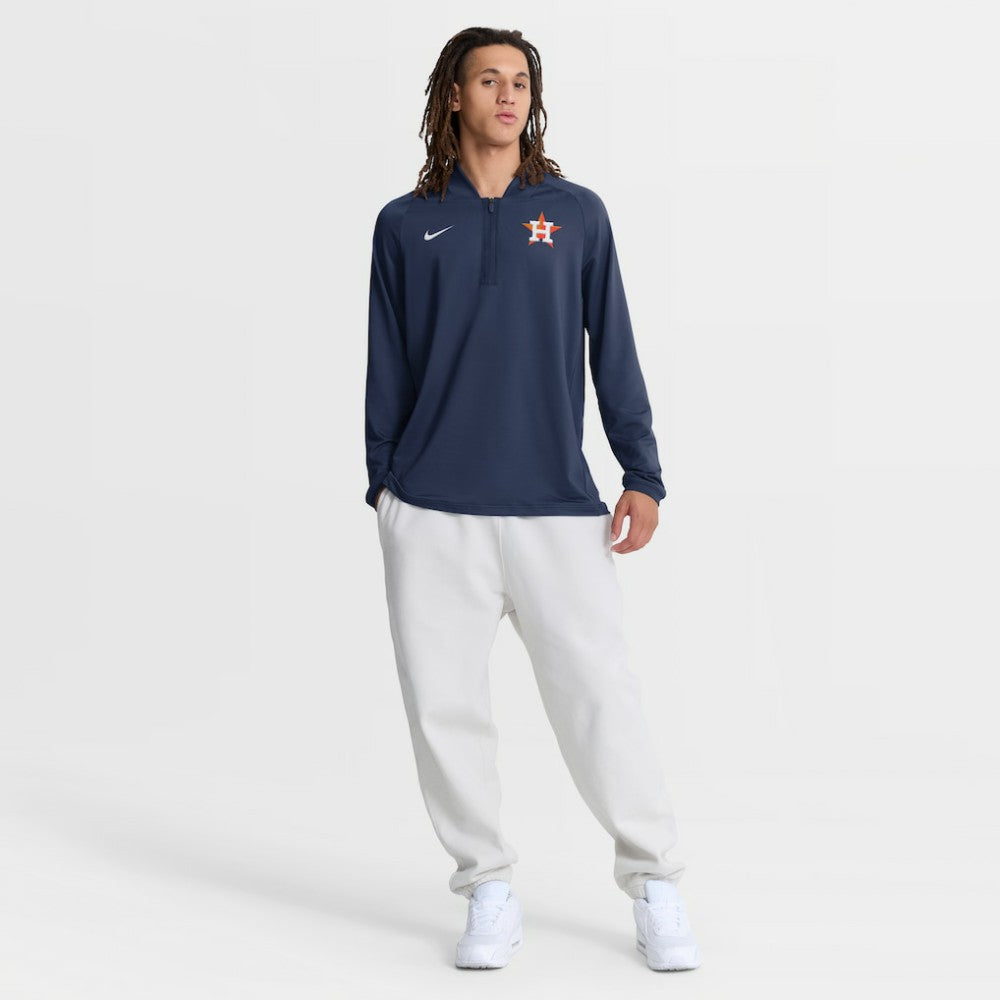 Houston Astros Authentic Collection Dri-FIT Raglan Half-Zip Pullover - Navy | Nike