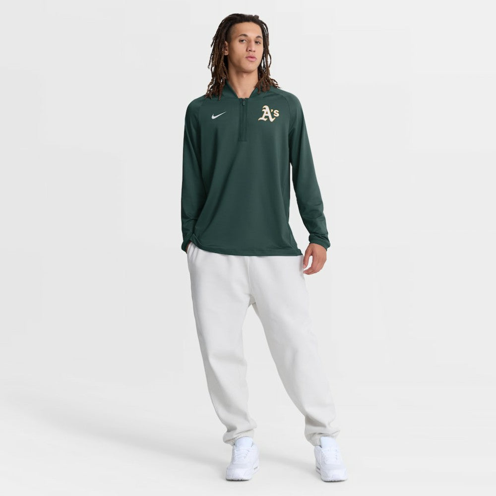 Athletics Authentic Collection Dri-FIT Raglan Half-Zip Pullover - Green | Nike