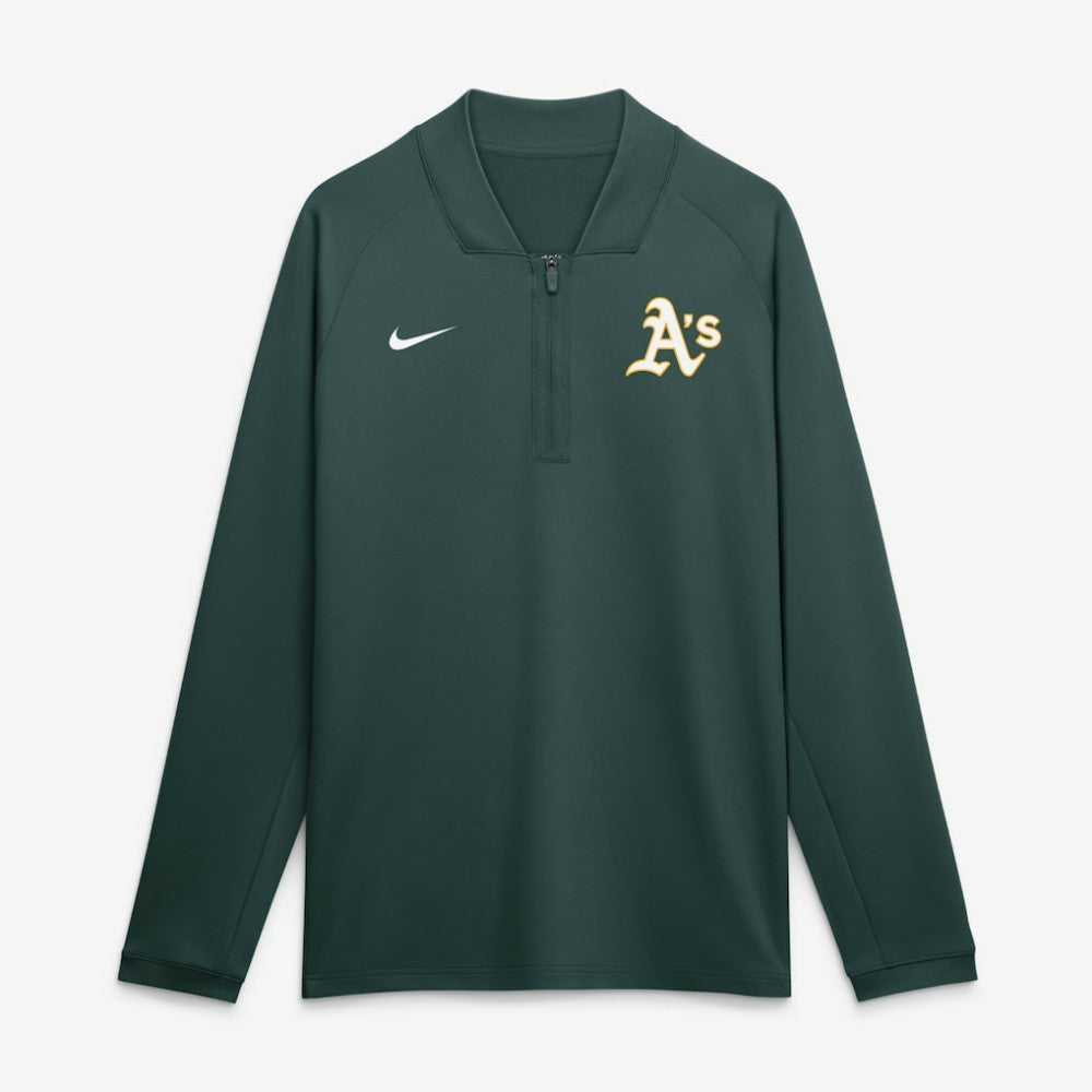 Athletics Authentic Collection Dri-FIT Raglan Half-Zip Pullover - Green | Nike