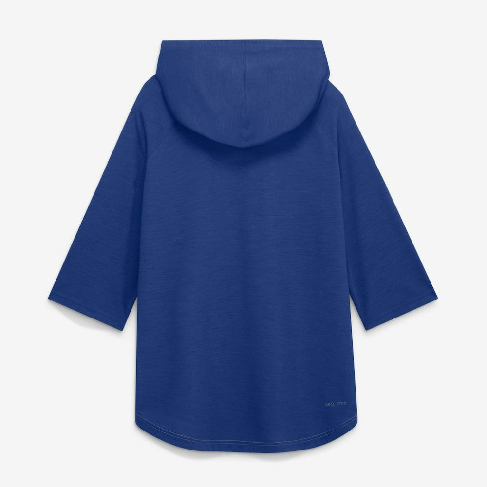 Kansas City Royals Authentic Collection Flux Dri-FIT Raglan 3/4-Sleeve Hooded T-Shirt - Gray | Nike