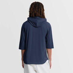 Tampa Bay Rays Authentic Collection Flux Dri-FIT Raglan 3/4-Sleeve Hooded T-Shirt - Gray | Nike