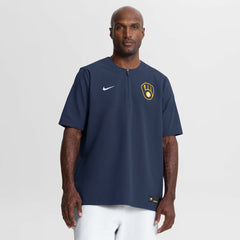 Milwaukee Brewers Authentic Collection Dri-FIT Quarter-Zip Windshirt - Navy | Nike