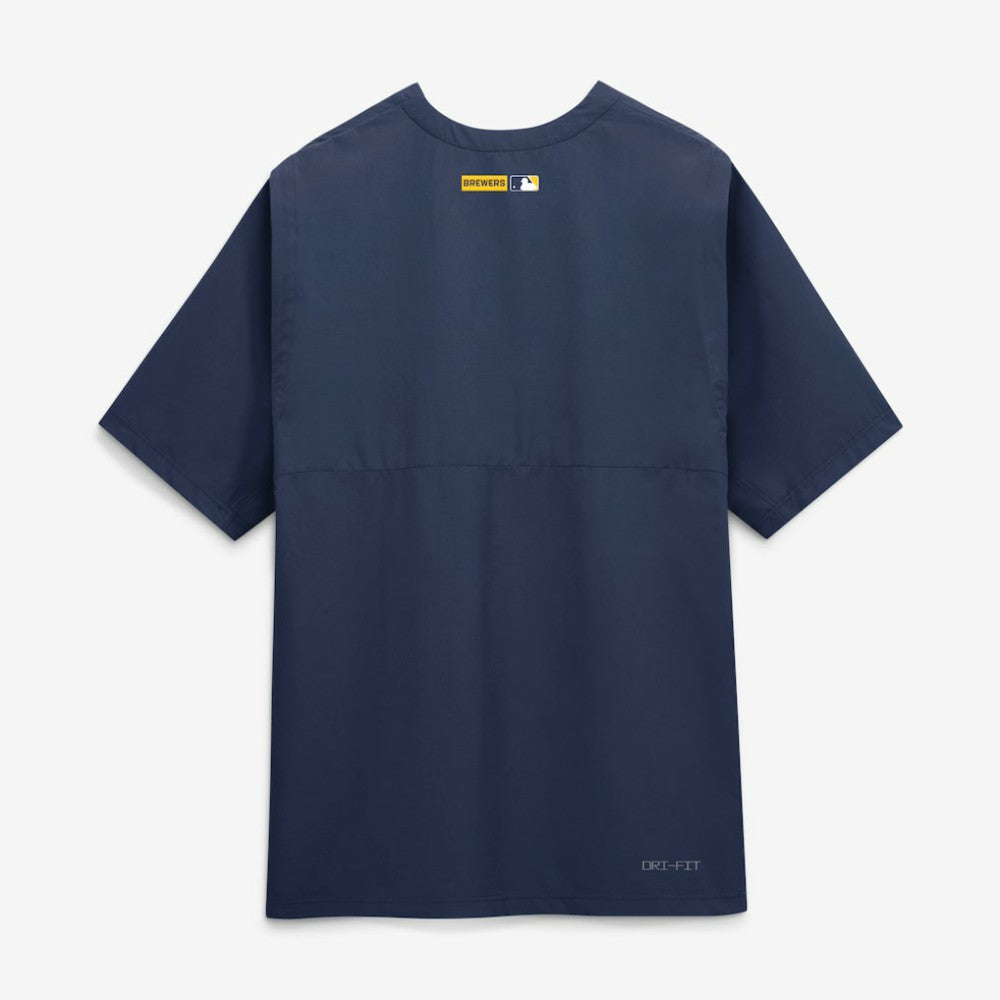 Milwaukee Brewers Authentic Collection Dri-FIT Quarter-Zip Windshirt - Navy | Nike