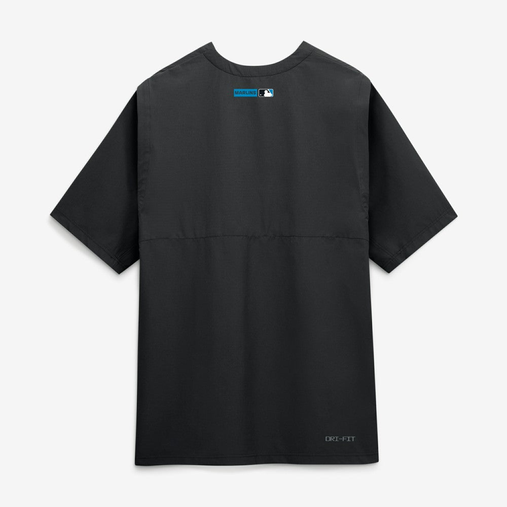Miami Marlins Authentic Collection Dri-FIT Quarter-Zip Windshirt - Black | Nike