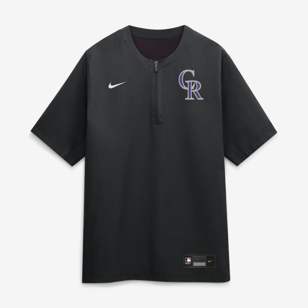 Colorado Rockies Authentic Collection Dri-FIT Quarter-Zip Windshirt - Black | Nike