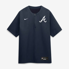Atlanta Braves Authentic Collection Dri-FIT Quarter-Zip Windshirt - Navy | Nike