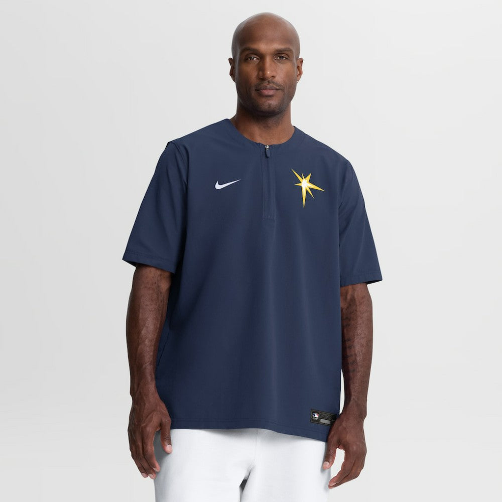Tampa Bay Rays Authentic Collection Dri-FIT Quarter-Zip Windshirt - Navy | Nike