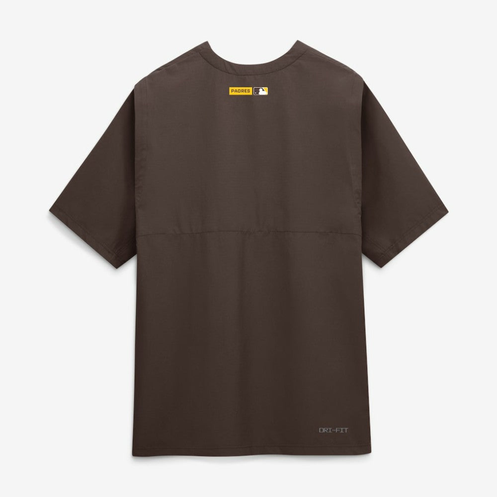 San Diego Padres Authentic Collection Dri-FIT Quarter-Zip Windshirt - Brown | Nike