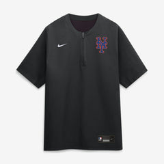 New York Mets Authentic Collection Dri-FIT Quarter-Zip Windshirt - Black | Nike