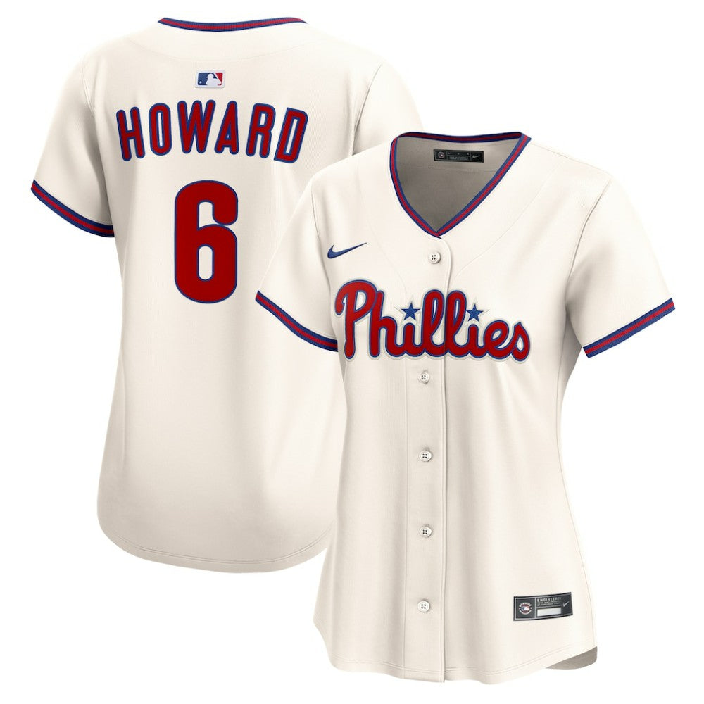 Ryan Howard Philadelphia Phillies Women's Alternate 2 Limited Jersey - Cream | Nike