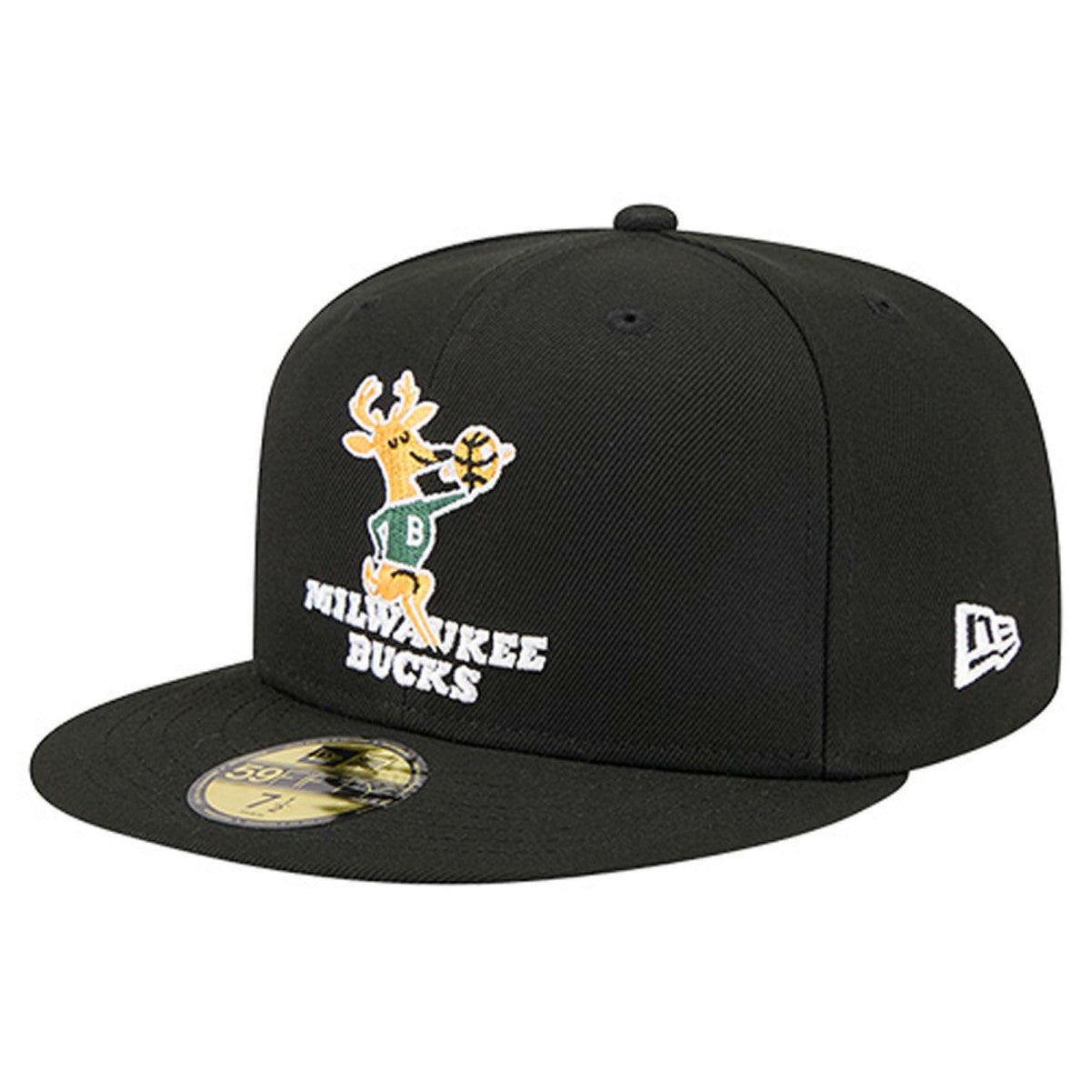 Milwaukee Bucks Core Logo 59FIFTY Fitted Hat - Black | New Era sale