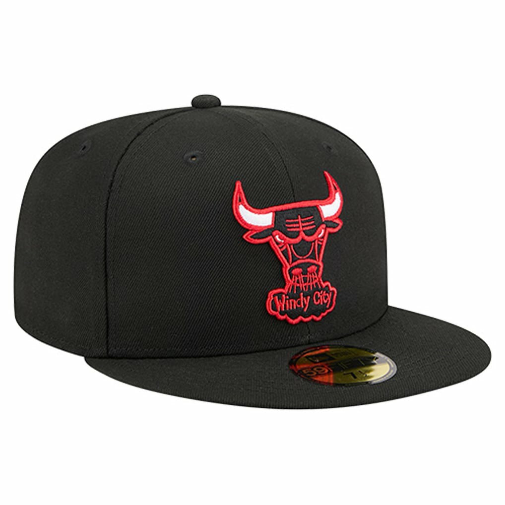 Chicago Bulls Core Logo 59FIFTY Fitted Hat - Black | New Era online
