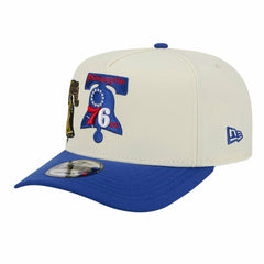 Philadelphia 76ers Illustrated Mascot 2-Toned Pre-Curved A-Frame 9FIFTY Adjustable Hat - Cream | New Era discount