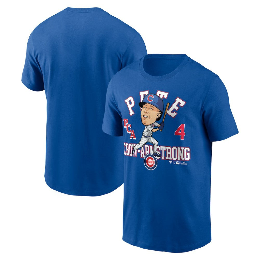 Pete Crow-Armstrong Chicago Cubs Hometown Caricature T-Shirt - Royal