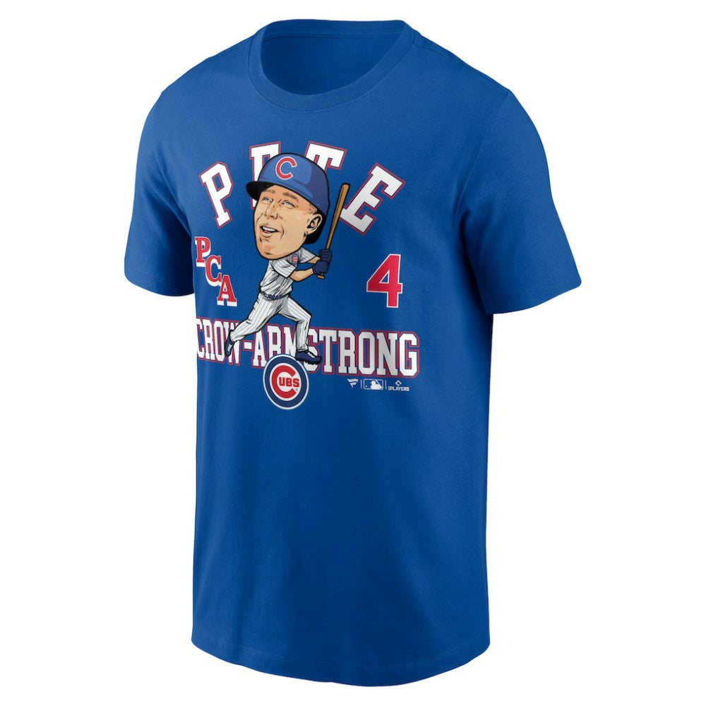 Pete Crow-Armstrong Chicago Cubs Hometown Caricature T-Shirt - Royal