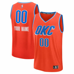 Oklahoma City Thunder Youth Fast Break Custom Jersey - Statement Edition - Orange | Fanatics outlet
