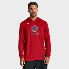 Los Angeles Angels City Connect Dri-FIT Long Sleeve Hooded T-Shirt - Red | Nike