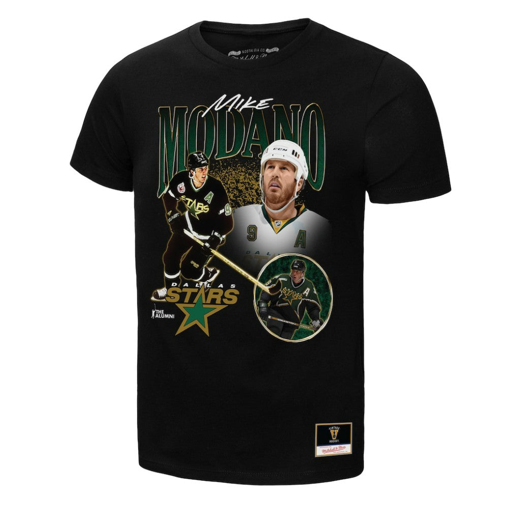 Mike Modano Dallas Stars Mitchell & Ness Player Collage Name & Number T-Shirt