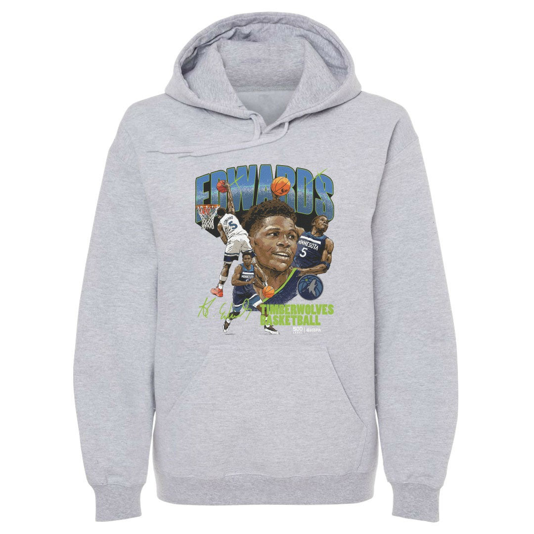 Anthony Edwards Minnesota Timberwolves 500 Level Collage Pullover Hoodie - Gray outlet