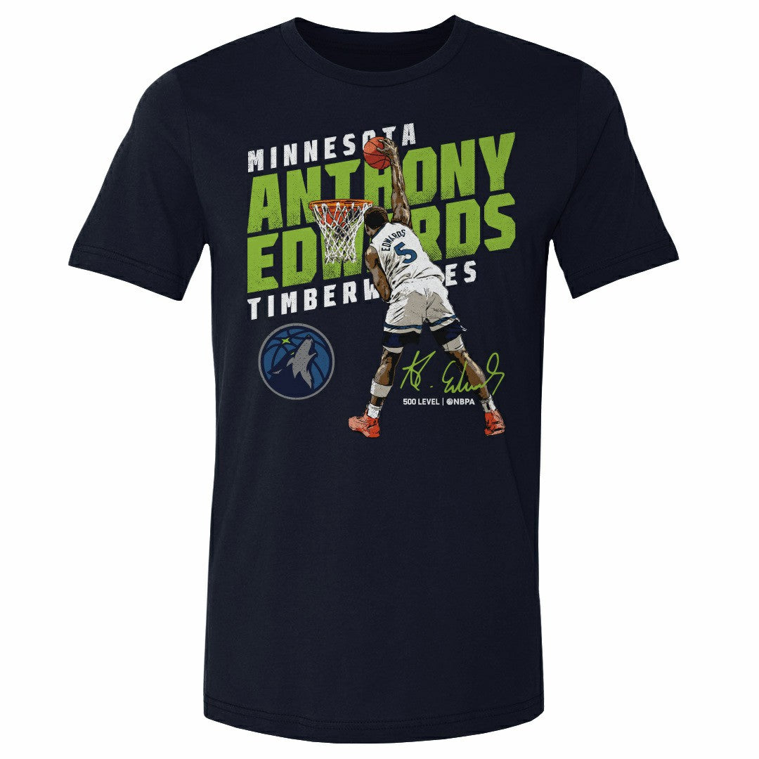 Anthony Edwards Minnesota Timberwolves 500 Level Slant T-Shirt - Navy on sale