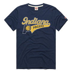 Indiana Pacers Homage Unisex Script Tri-Blend T-Shirt - Navy for sale